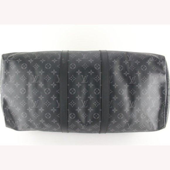 Louis Vuitton Monogram Eclipse Keepall Bandouliere 55 with Strap 1LVJ1227 - Picture 11 of 12